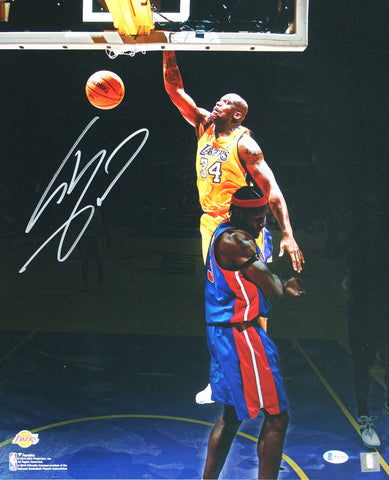 Lakers Shaquille O'Neal Authentic Signed 16x20 Photo BAS Witnessed #W47192