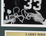 Larry Bird Signed Framed Celtics 8x10 Celebration with Red Auerbach Photo JSA