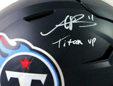 AJ Brown Signed Titans F/S SpeedFlex Authentic Helmet w/Insc - Beckett W Auth