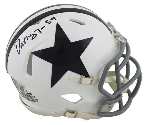 Cowboys Dat Nguyen Authentic Signed White TB Speed Mini Helmet BAS Witnessed