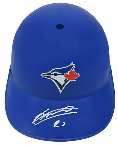 Vladimir Guerrero Jr Signed Blue Jays Rep Souvenir Batting Helmet (SCHWARTZ COA)
