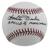 Charles Duke "Apollo 16 Moon Walker" Authentic Signed Oml Baseball BAS #BB41957