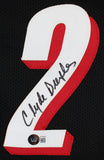 Clyde Drexler Authentic Signed Black Pro Style Jersey Autographed BAS Witnessed