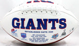 Strahan/Taylor Autographed New York Giants Logo Football-Beckett W Hologram