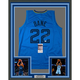 Framed Autographed/Signed Desmond Bane 33x42 Memphis Light Blue Jersey JSA COA