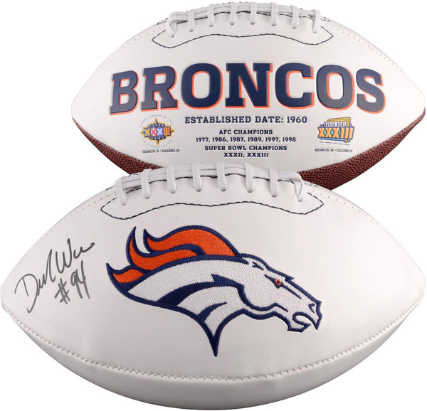 Demarcus Ware NFL Denver Broncos Autographed White Panel Football