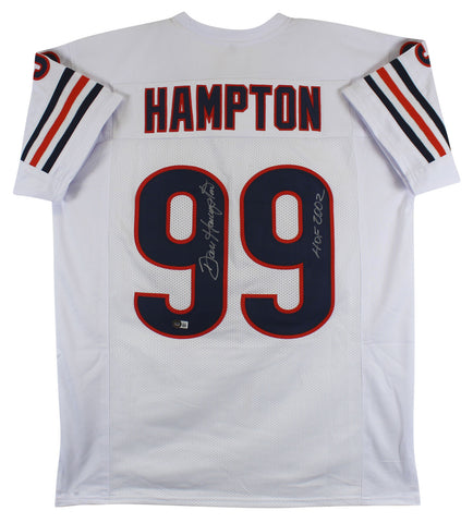 Dan Hampton "HOF 02" Authentic Signed White Pro Style Jersey BAS Witnessed