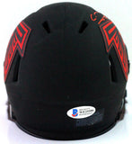 Calvin Ridley Autographed Falcons Eclipse Speed Mini Helmet- Beckett W *Red