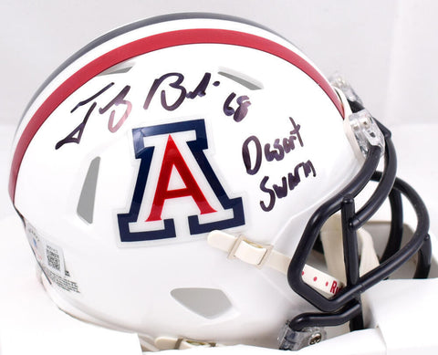 Tedy Bruschi Autographed Arizona Speed Mini Helmet w/Desert Swarm-Beckett W Holo