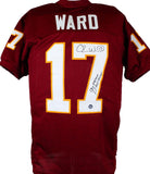 Charlie Ward Autographed Maroon College Style Jersey w/Heisman Natl Champs-Prova