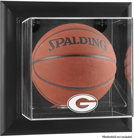 Georgia Bulldogs Black Framed Wall-Mountable Basketball Display Case