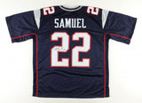 Asante Samuel Sr. Signed New England Jersey (JSA COA) Patriots 2xSuper Bowl DB