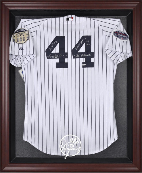Yankees Mahogany Framed Logo Jersey Display Case Authentic