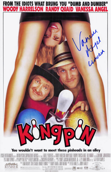 Vanessa Angel Signed Kingpin 11x17 Movie Poster w/Claudia -(SCHWARTZ SPORTS COA)