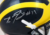 Kwity Paye Autographed Michigan Schutt Mini Helmet *Front-Beckett W Hologram