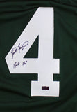 Brett Favre Signed Green Bay Custom Green Jersey With "HOF 16" Inscription