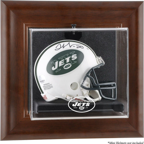 New York Jets Brown Mini Helmet Display Case - Fanatics