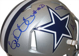 Dak Prescott, Elliott & Lamb Signed Cowboys Authentic Speed Helmet BAS 37794