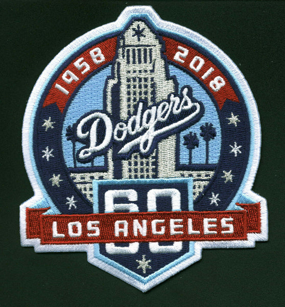 Dodgers 4.25" X 4" Los Angeles Dodgers 60th Anniversary Patch Un-signed