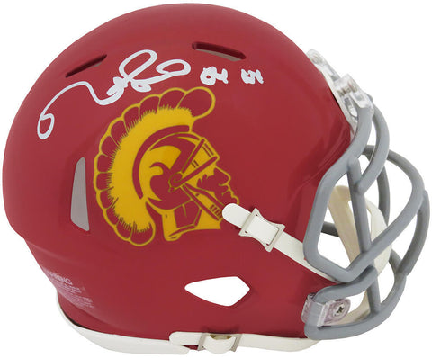 Matt Leinart Signed USC Trojans Riddell Speed Mini Helmet w/04 HT (SCHWARTZ COA)