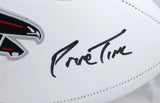 Deion Sanders Autographed Atlanta Falcons Logo Football w/Primetime-BeckettWHolo