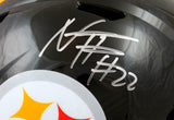 Najee Harris Autographed Pittsburgh Steelers F/S Speed Helmet-Fanatics *Silver