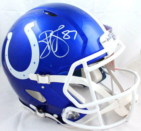 Reggie Wayne Autographed Colts F/S Flash Speed Authentic Helmet-Beckett W Holo