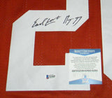 EARL CAMPBELL AUTOGRAPHED SIGNED TEXAS LONGHORNS #20 STAT JERSEY BAS W/ HT 77