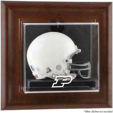 Purdue Brown Framed Wall-Mountable Mini Helmet Display Case - Fanatics