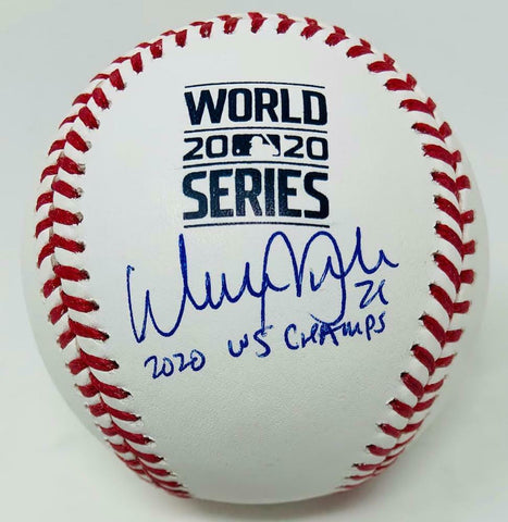 WALKER BUEHLER Autographed "2020 WS Champs" World Series Baseball FANATICS