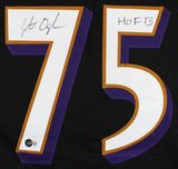 Jonathan Ogden "HOF 13" Authentic Signed Black Pro Style Jersey BAS Witnessed