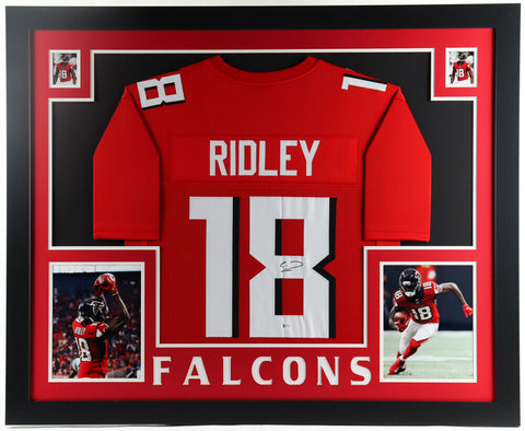 Calvin Ridley Signed Atlanta Falcons 35x43 Framed Jersey (Beckett Hologram) W.R.