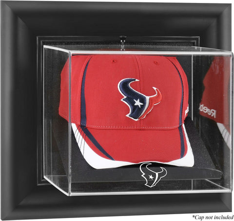 Texans Black Framed Wall-Mountable Cap Logo Display Case-Fanatics
