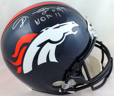 Shannon Sharpe Autographed Denver Broncos FS Helmet w/ HOF- Beckett W* Silver