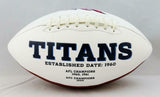 Chris Johnson Autographed Tennessee Titans Logo Football - Beckett W Auth *Black