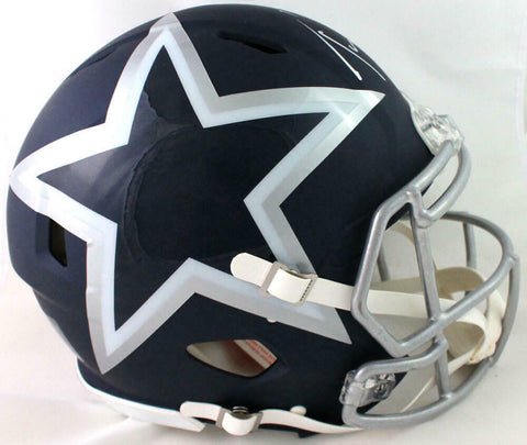 Tony Romo Signed Cowboys F/S AMP Speed Authentic Helmet- Beckett W Auth *Silver