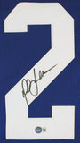 Marshall Faulk Authentic Signed Blue Pro Style Jersey Autographed BAS Witnessed