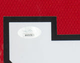Martin Brodeur Signed Framed Red Custom Pro Style Hockey Jersey JSA