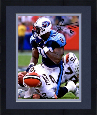 Framed Jevon Kearse Tennessee Titans Autographed 8" x 10" Over Couch Photograph