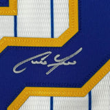 Framed Autographed Christian Yelich 33x42 Milwaukee Brewers Jersey JSA COA