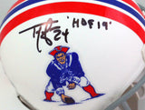 Ty Law Autographed New England Patriots 65-81 TB Mini Helmet HOF- Beckett W *Blk