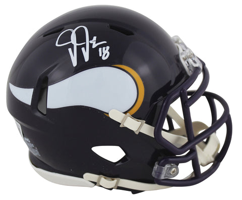 Vikings Justin Jefferson Authentic Signed 83-01 TB Speed Mini Helmet BAS Witness