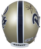 Pittsburgh Tony Dorsett Authentic Signed Gold Schutt Rep Mini Helmet BAS Witness