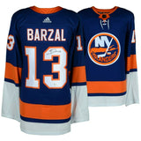 MATHEW BARZAL Autographed NY Islanders Adidas Authentic Blue Jersey FANATICS
