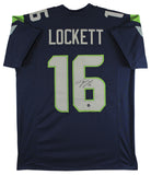 Tyler Lockett Authentic Signed Navy Blue Pro Style Jersey Autographed BAS