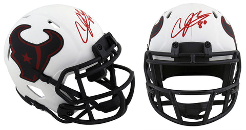 Texans Andre Johnson Authentic Signed Lunar Speed Mini Helmet JSA Witness