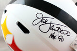Ham Lambert Russell Signed Steelers F/S AMP Speed Helmet - Beckett W Auth *Black