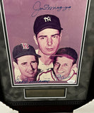 Ted Williams, Joe DiMaggio & Stan Musial Signed Autographed Photo Framed JSA