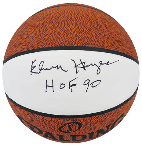 Elvin Hayes Signed Spalding White Panel NBA Basketball w/HOF'90 - (SCHWARTZ COA)