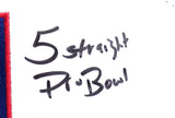 Jessie Armstead Signed New York Giants Logo Football w/5x Pro Bowls-Beckett W